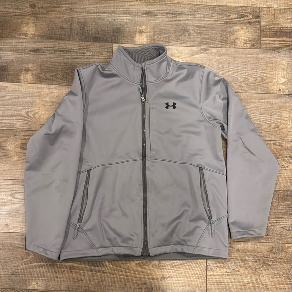 Men’s Light Grey Under Armour Jacket Size Large Great Condition